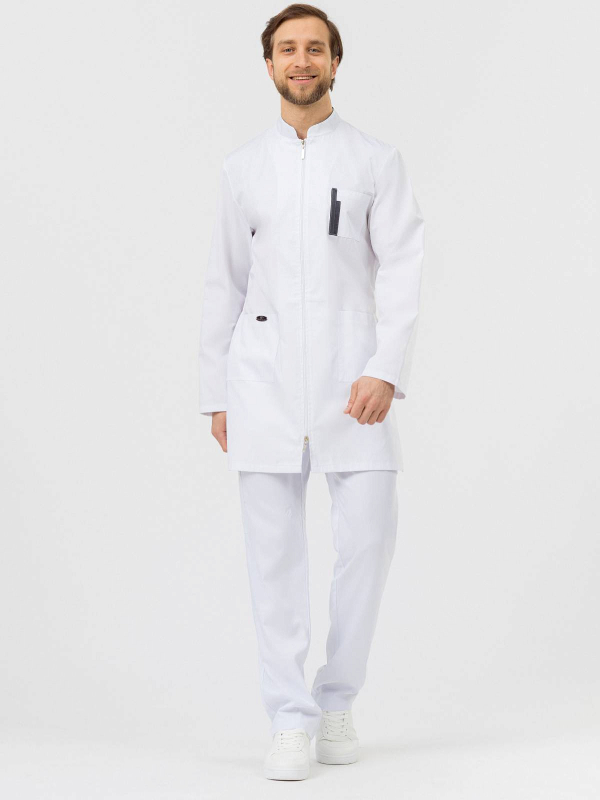 Халат медицинский мужской 1590/3У  Халат медицинский мужской 1590/3У